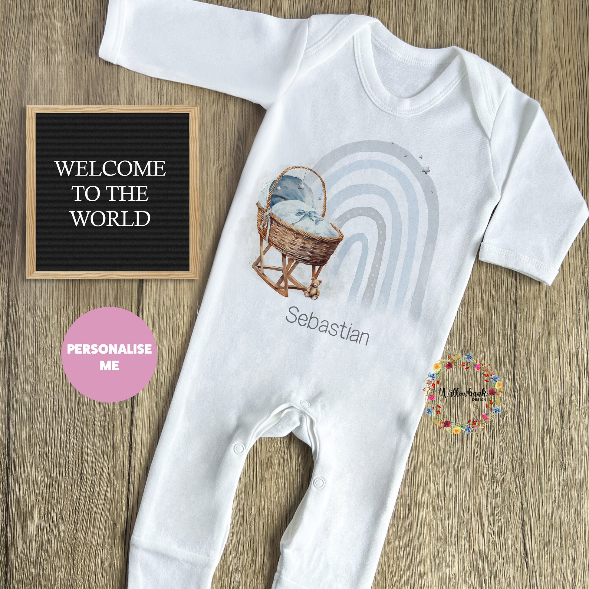 New Baby Onesie l Romper Bodysuit l Vest l New Baby Gift l Unisex l Moses Basket l Nursery l Neutral