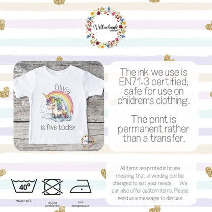 Personalised Happy Birthday Bear Tshirt
