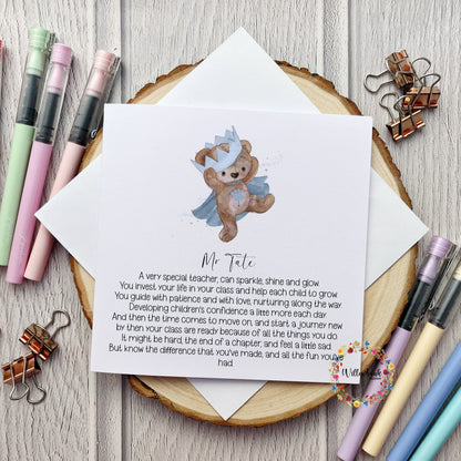 Personalised Best Teacher In The World Card