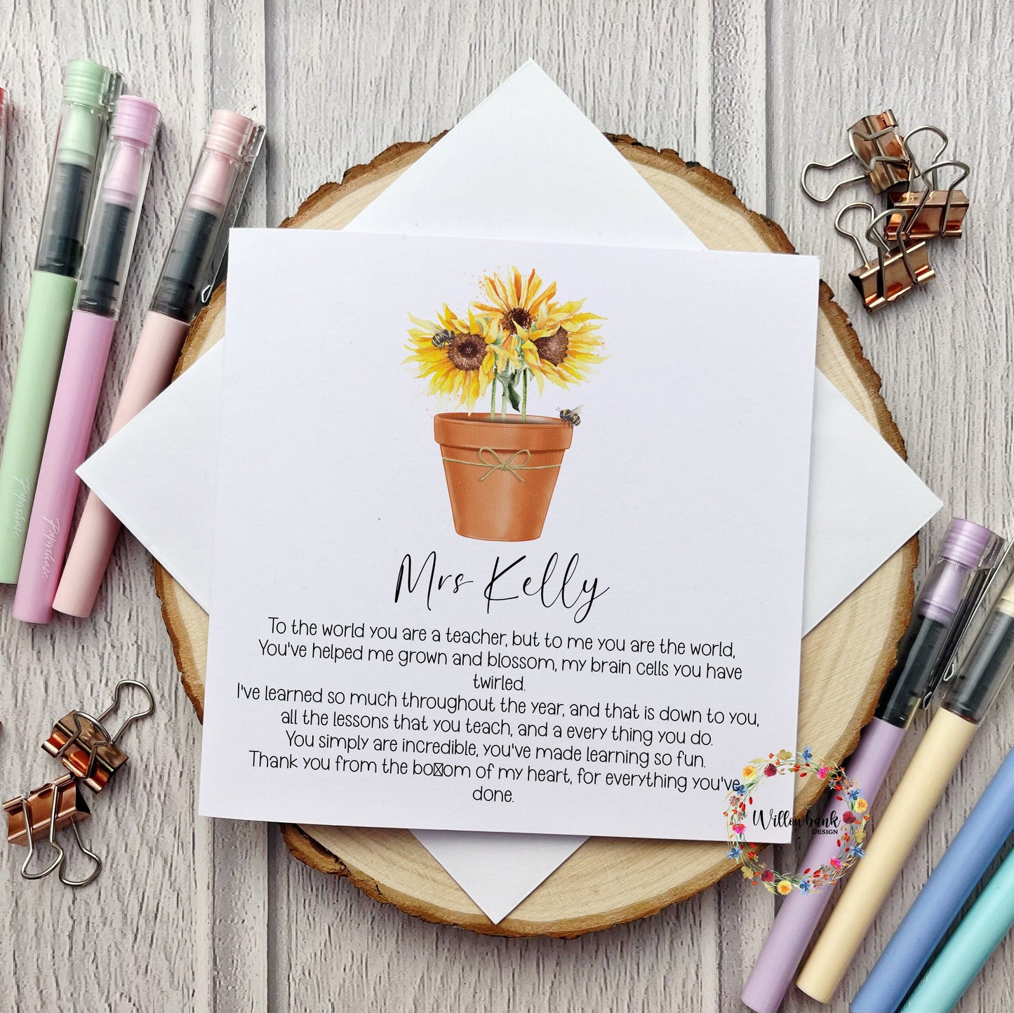 Personalised Best Teacher In The World Card
