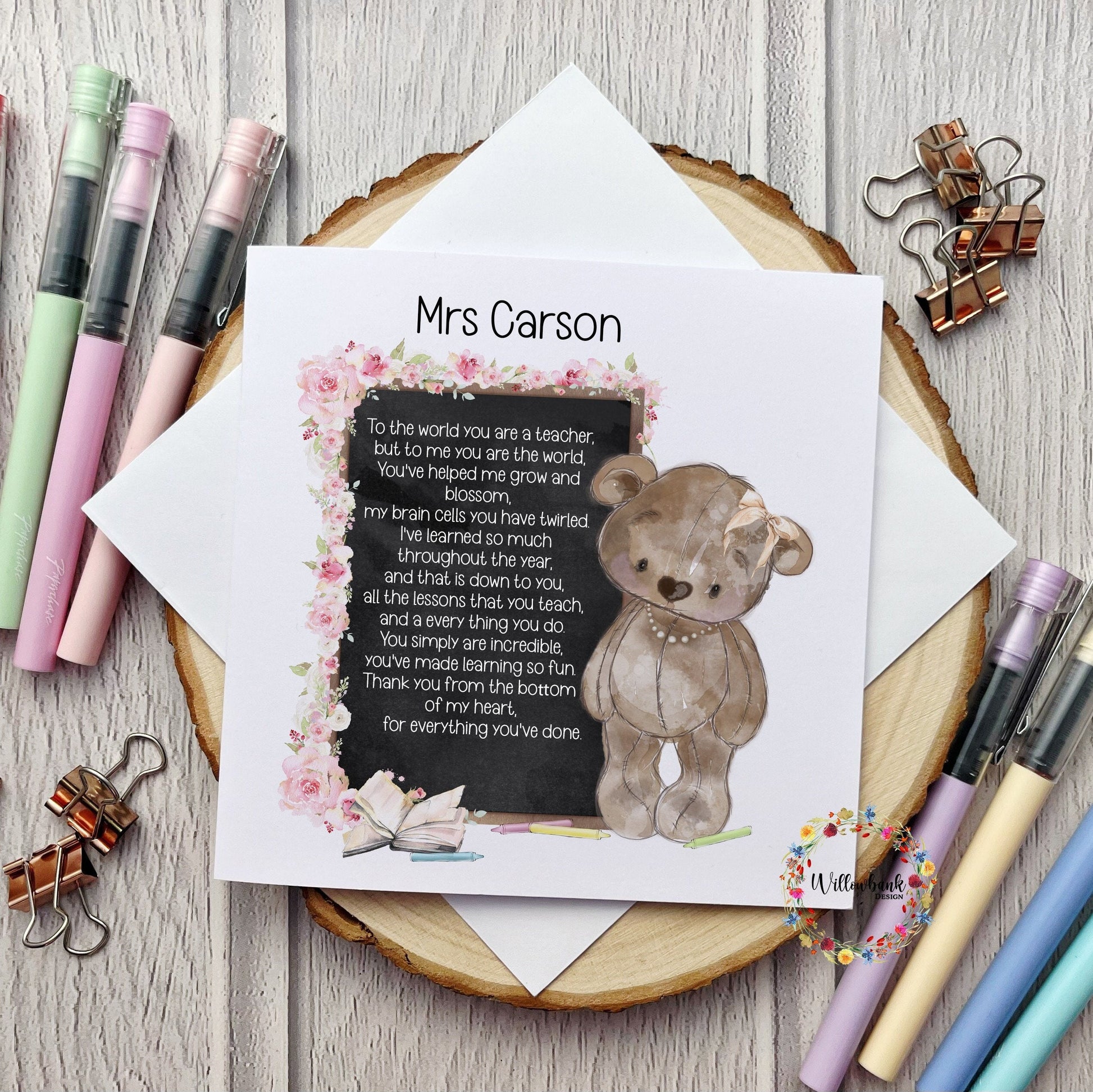 Personalised Best Teacher In The World Card