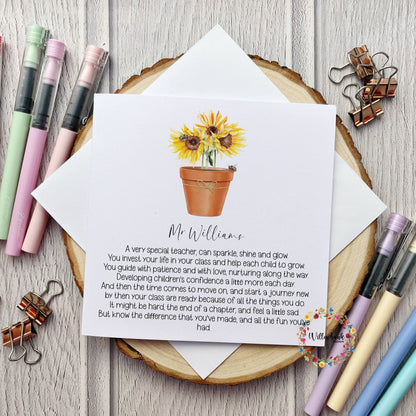 Personalised Best Teacher In The World Card