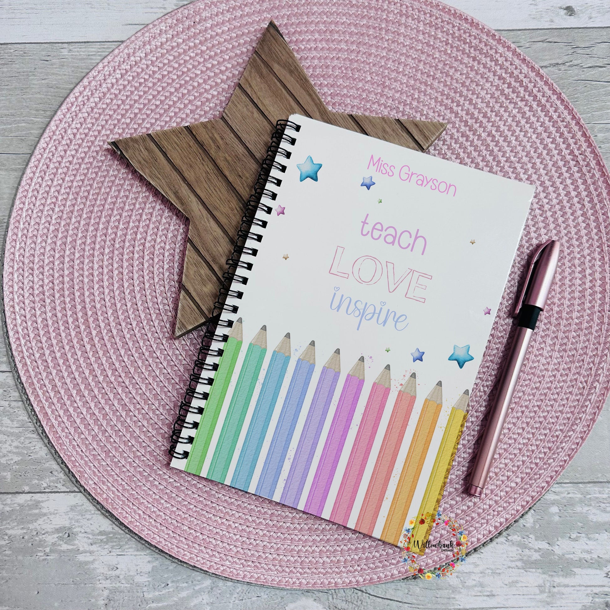 Teacher Pencil A5 Spiral Notebook l Teaching Assistant Present l Notepad l Planner l End Of Term l School Leaver Gift