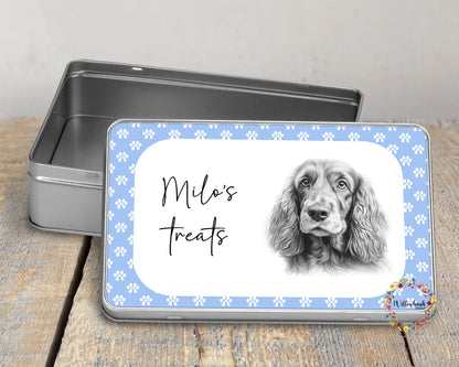 Personalised Cocker Spaniel Treat Tin