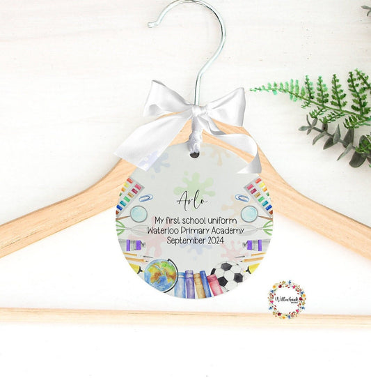 My First School Uniform l Personalised School Uniform Hanger l Back To School l 1st School Uniform l Nursery l Preschool