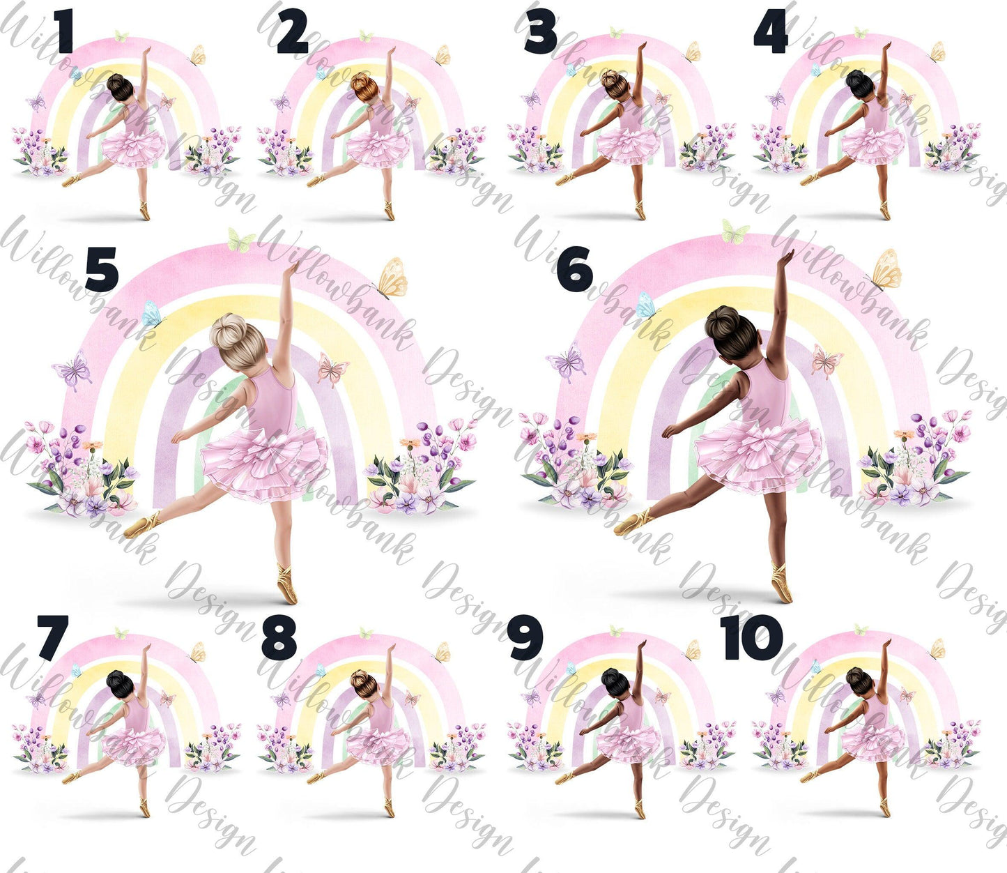 Personalised Happy Birthday Ballerina Tshirt