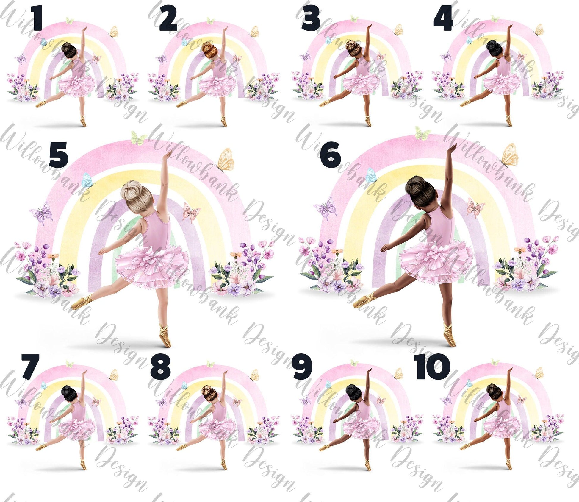 Personalised Happy Birthday Ballerina Tshirt
