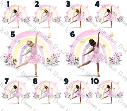 Personalised Happy Birthday Ballerina Tshirt