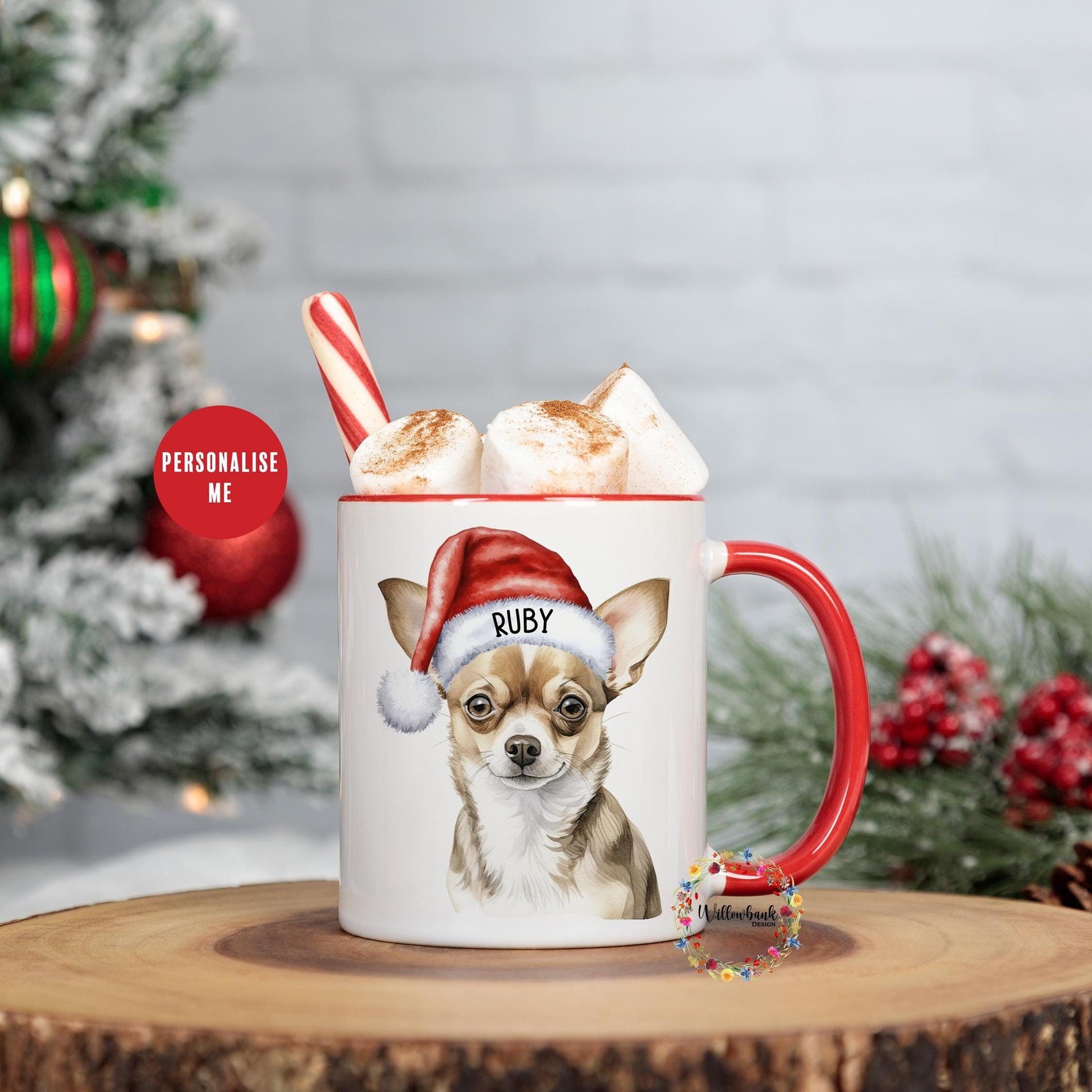 Personalised Chihuahua Christmas 11oz Mug l Dog Lover l Santa Dogs l Puppy Gift l Stocking Filler l Dog Mama