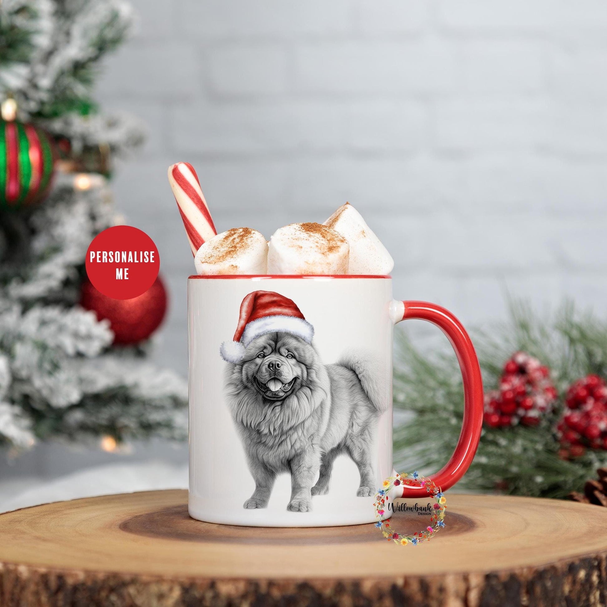 Personalised Chow Chow Christmas 11oz Mug l Dog Lover l Santa Dogs l Puppy Gift l Stocking Filler l Dog Mama