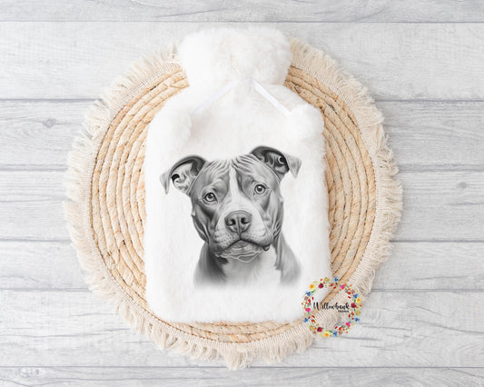 Pitbull Terrier Hot Water Bottle l Christmas Gift Idea l Stocking Filler l Dog Lover Gift l Puppy Present l Dog Mama