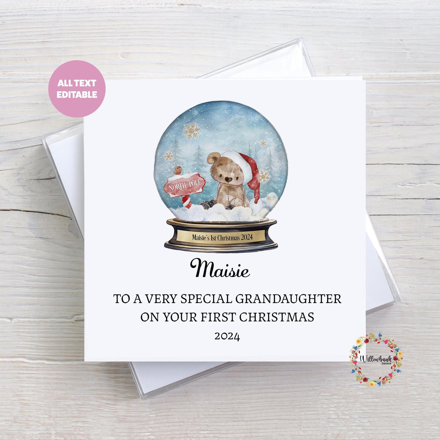 Baby's First Christmas Card l Father Christmas l Santa l Christmas Card For Child l Keepsake l Son Daughter Grandson Grandaughter