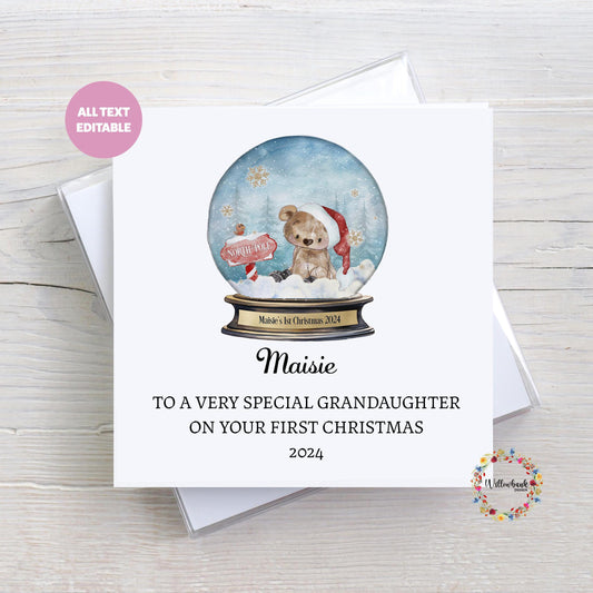 Baby's First Christmas Card l Father Christmas l Santa l Christmas Card For Child l Keepsake l Son Daughter Grandson Grandaughter