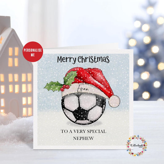 Football Christmas Card l Father Christmas l Santa l Christmas Card For Child l Keepsake l Son Daughter Grandson Grandaughter l Sports Fan