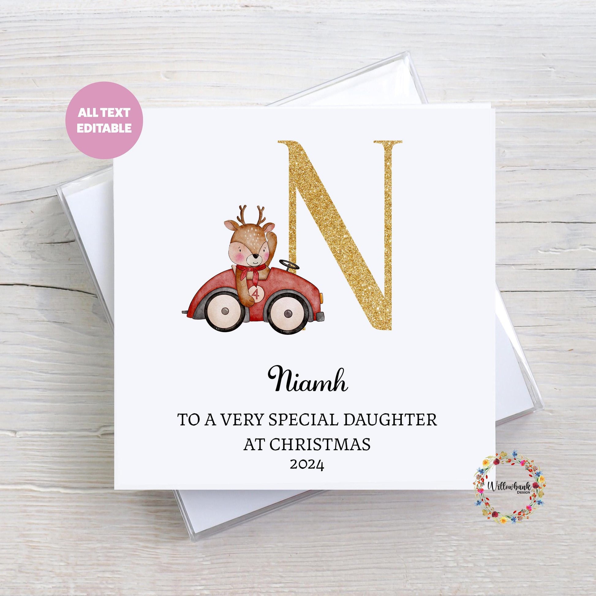 Children's Christmas Card l Reindeer l Santa l Christmas Card For Child l Keepsake l Son Daughter Grandson Grandaughter