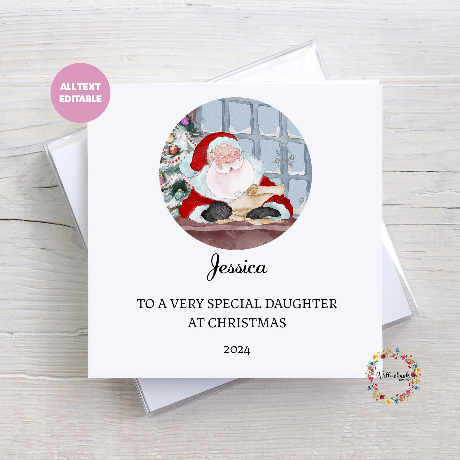 Santa Claus Christmas Card l Father Christmas l Christmas Card For Child l Keepsake l Son Daughter Grandson Grandaughter l Nephew