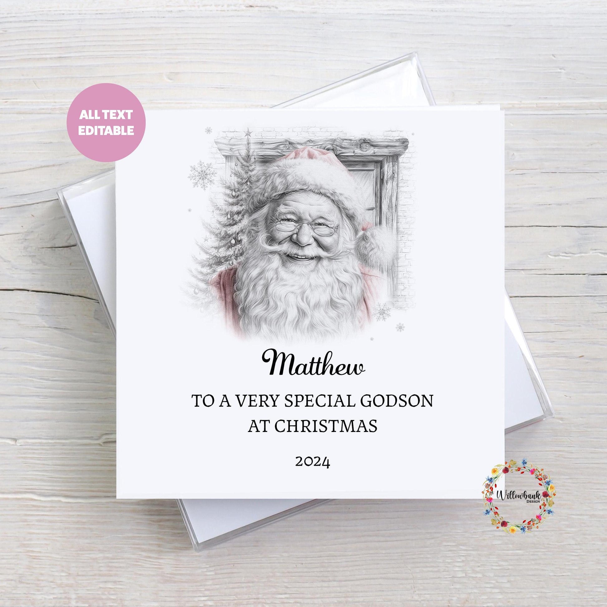 Traditional Santa Claus Christmas Card l Father Christmas l Christmas Card For Child l Keepsake l Son Daughter Grandson Grandaughter