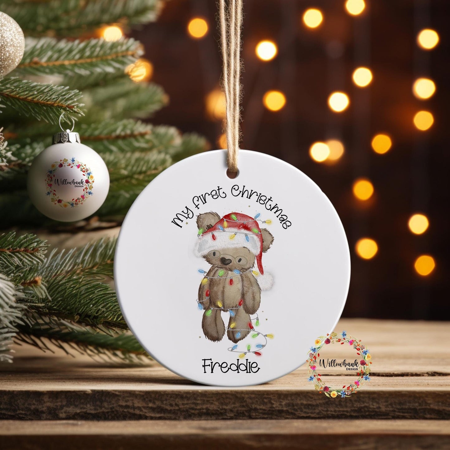 My First Christmas Teddy Bear Tree Decoration l First Xmas l Baby Keepsake Hanging Decoration l Hanging Ornament l Xmas Bear