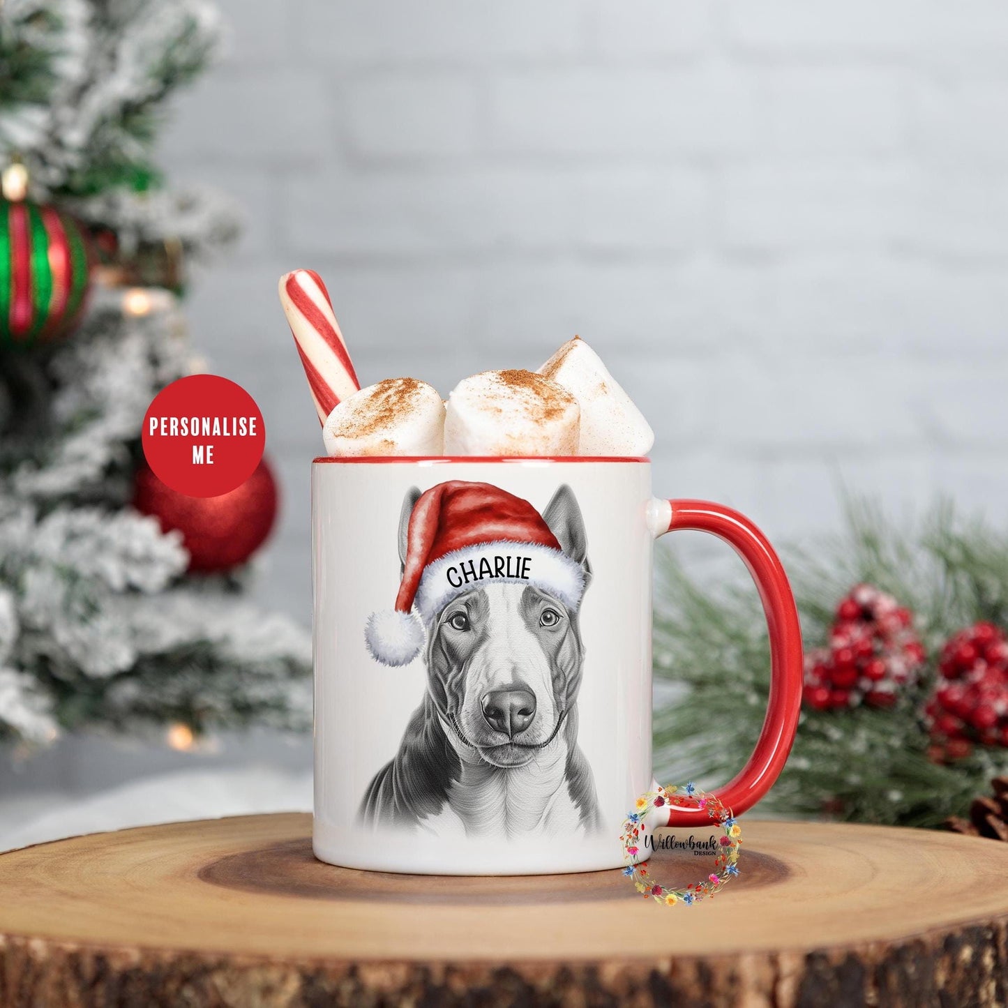 Personalised Pitbull Christmas 11oz Mug l Dog Lover l Santa Dogs l Puppy Gift l Stocking Filler l Dog Mama