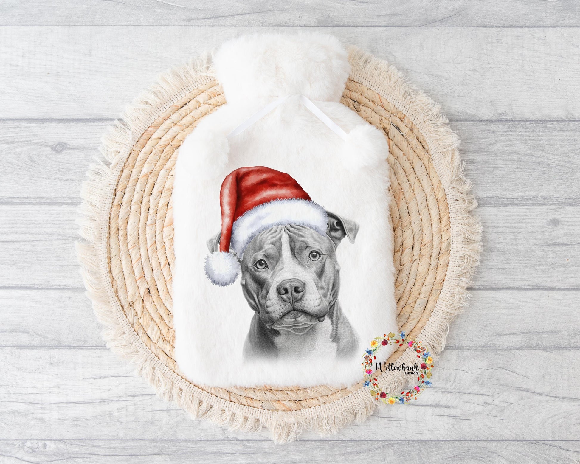 Pitbull Hot Water Bottle l Christmas Gift Idea l Stocking Filler l Dog Lover Gift l Puppy Present l Dog Mama