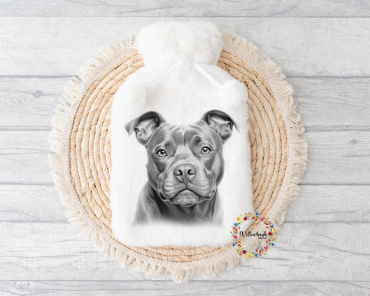 Staffy Hot Water Bottle l Christmas Gift Idea l Stocking Filler l Dog Lover Gift l Puppy Present l Dog Mama l Staffordshire Bull Terrier