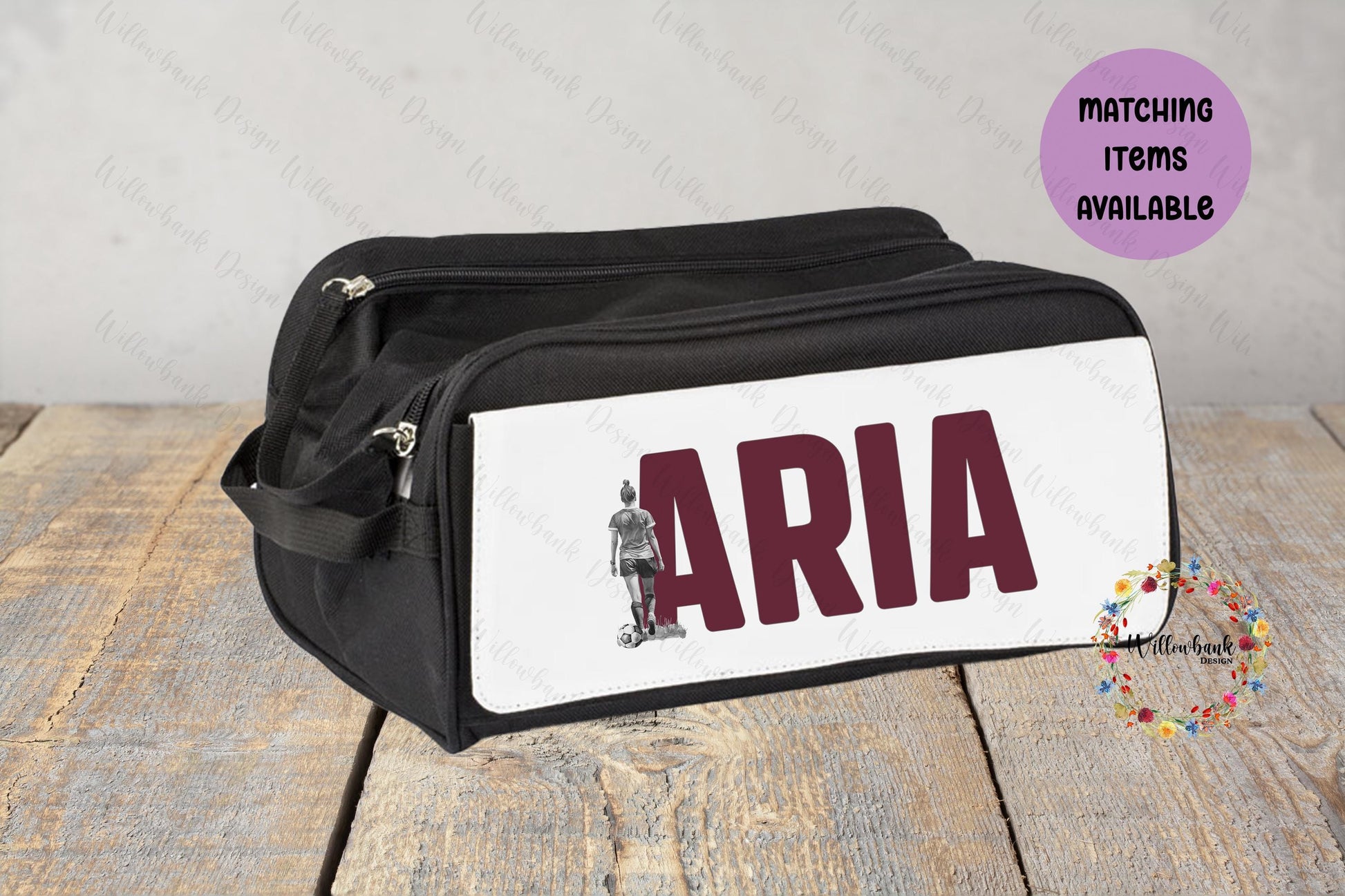 Personalised Football Boot Bag - Football Gift - Chelsea - Man Utd - City - Liverpool - Leeds - West Ham - Gym Bag - PE Bag - Bootbag