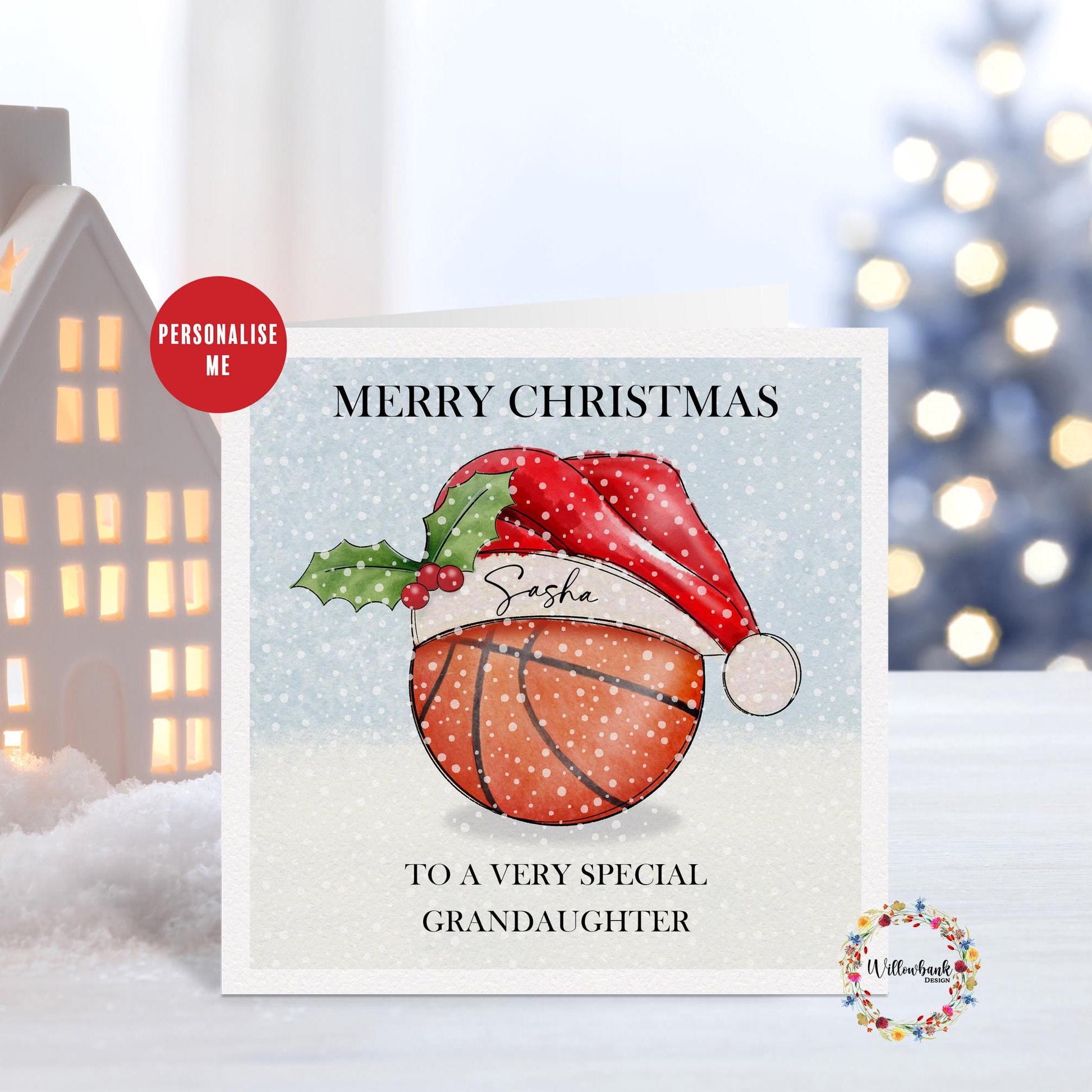 Basketball Christmas Card l Father Christmas l Santa l Christmas Card For Child l Keepsake l Son Daughter Grandson Grandaughter l Sports Fan