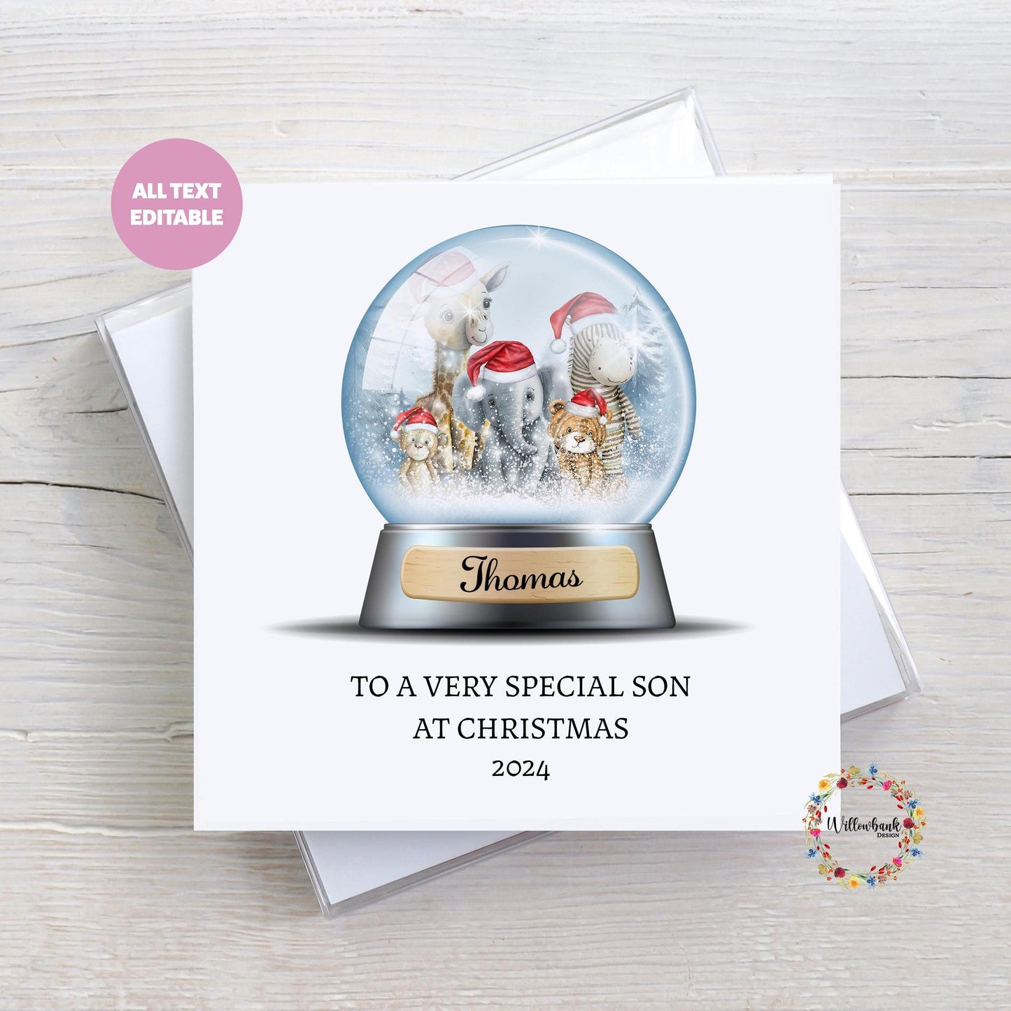 Children's Christmas Card l Christmas Animals l Santa l Christmas Card For Child l Keepsake l Son Daughter Grandson Grandaughter