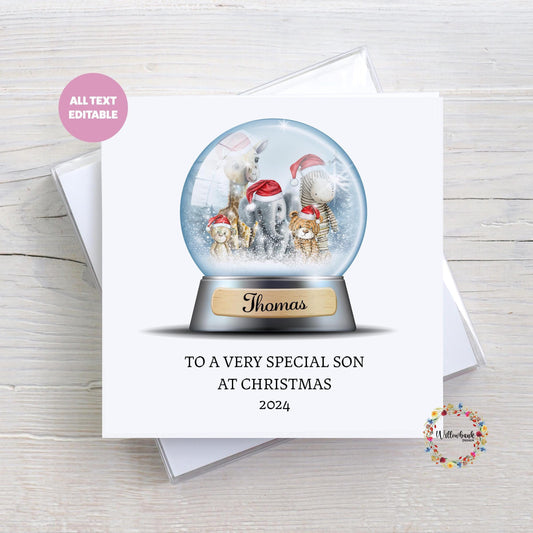 Children's Christmas Card l Christmas Animals l Santa l Christmas Card For Child l Keepsake l Son Daughter Grandson Grandaughter