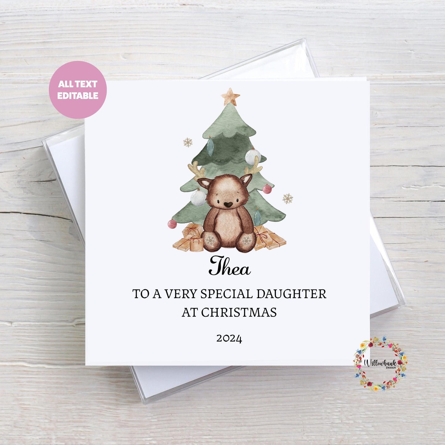 Reindeer Christmas Card l Santa l Christmas Card For Child l Keepsake l Son Daughter Grandson Grandaughter l Nephew