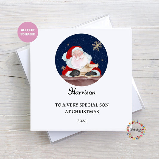 Santa Claus Christmas Card l Father Christmas l Christmas Card For Child l Keepsake l Son Daughter Grandson Grandaughter l Nephew