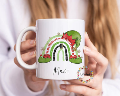 Personalised Elf Rainbow Mug