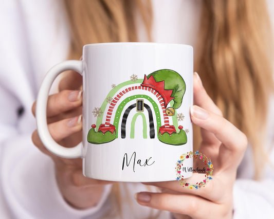 Personalised Elf Rainbow Mug
