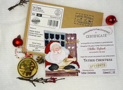 Personalised Letter From Santa - Nice List Certificate Meda