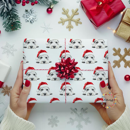 Miniature Schnauzer Christmas Wrapping Paper l Gift Wrap l Dog Xmas Paper