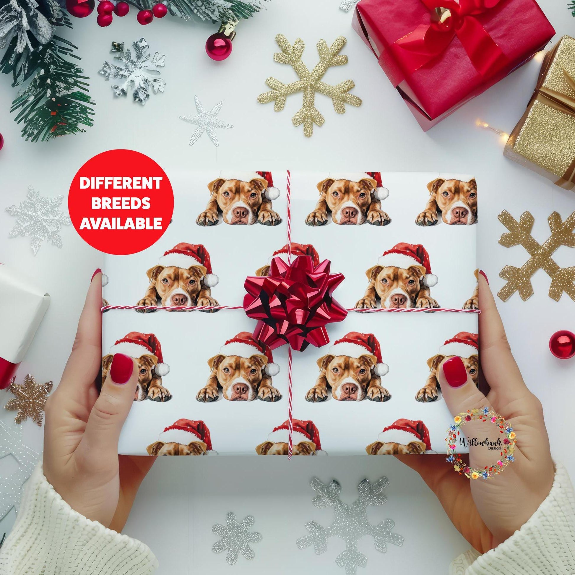 Custom Dog Christmas Wrapping Paper