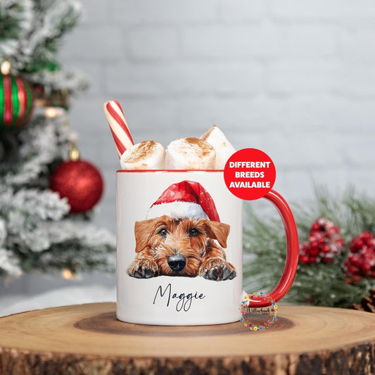 Personalised Custom Dog Christmas 11oz Red Mug