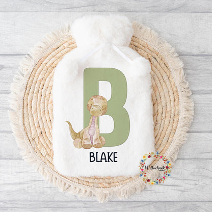 Personalised Dinosaur Hot Water Bottle