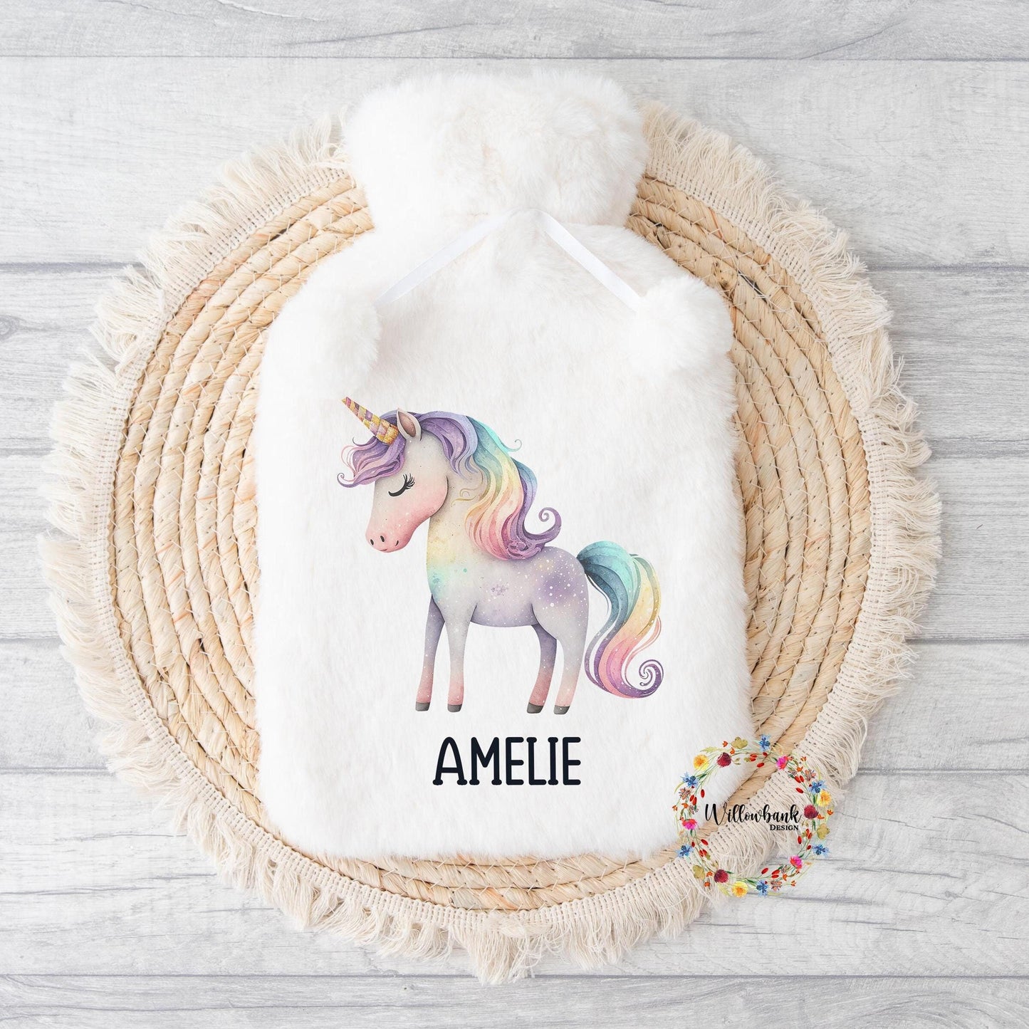 Personalised Unicorn Hot Water Bottle