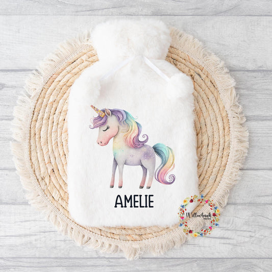 Personalised Unicorn Hot Water Bottle