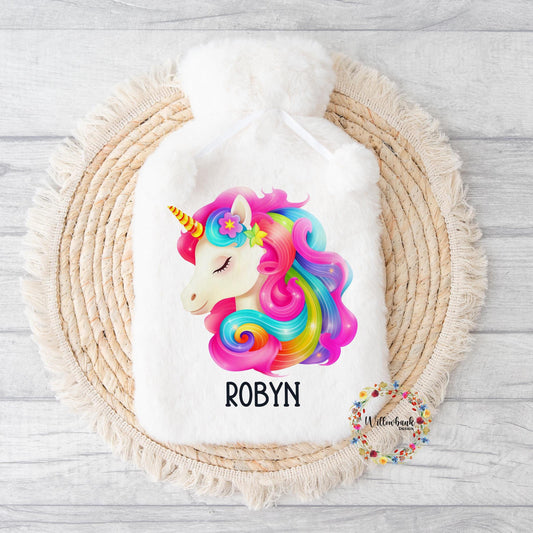 Personalised Unicorn Hot Water Bottle