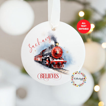 Personalised North Pole Express Christmas Tree Decoration