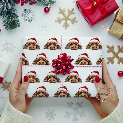 Cavapoo Christmas Wrapping Paper l Gift Wrap l Dog Xmas Paper