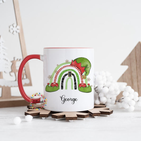 Personalised Elf Rainbow Mug | Stocking Filler