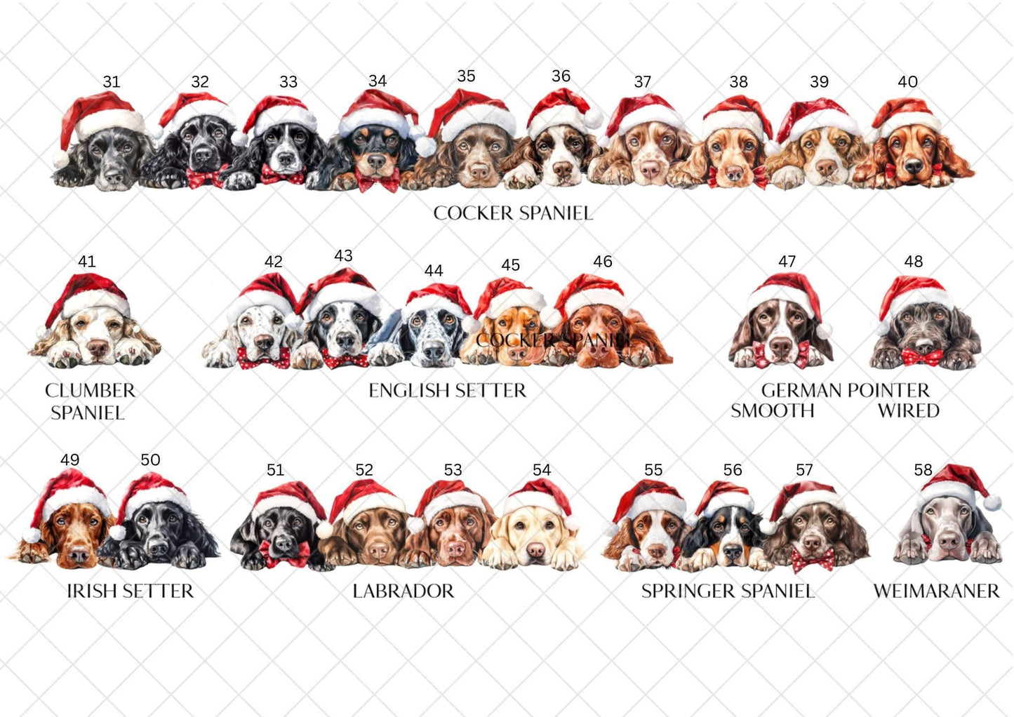 Beagle Christmas Card l Dog Lover Festive Card l Santa Dogs