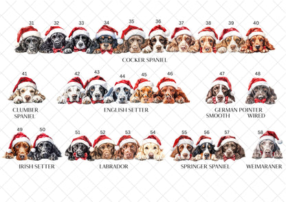 Beagle Christmas Card l Dog Lover Festive Card l Santa Dogs