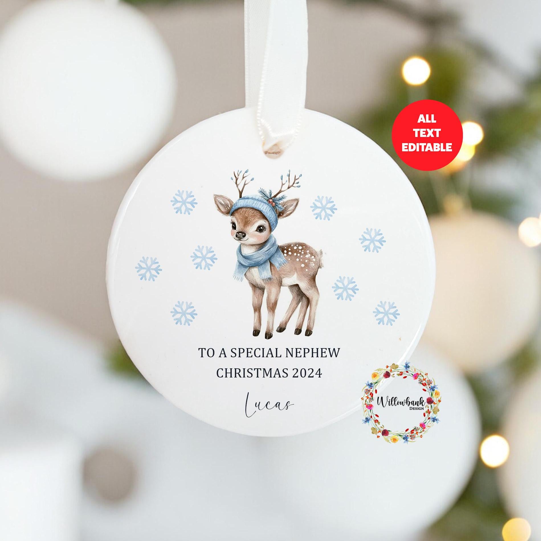 First Christmas Reindeer Tree Decoration