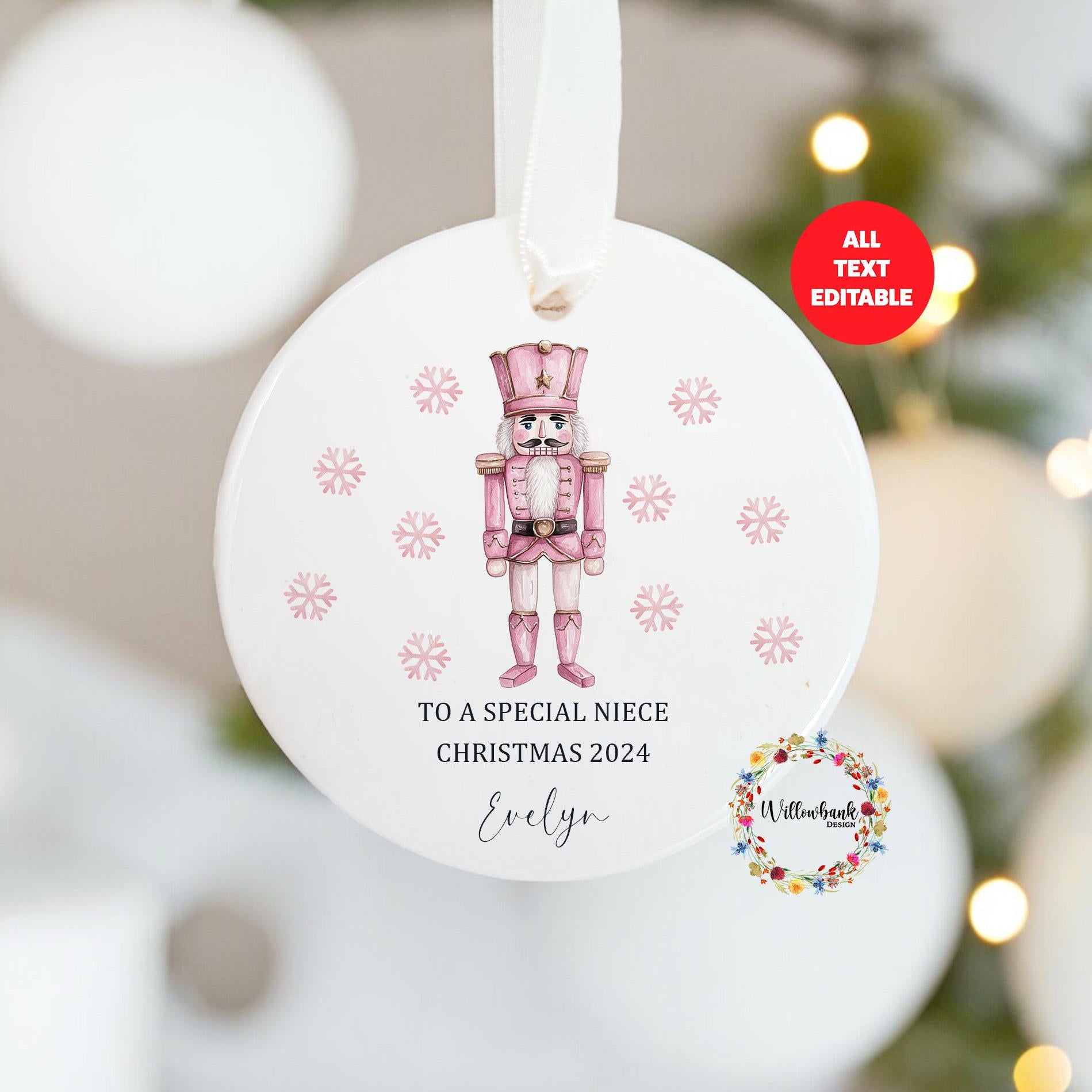 Personalised Christmas Nutcracker Tree Decoration