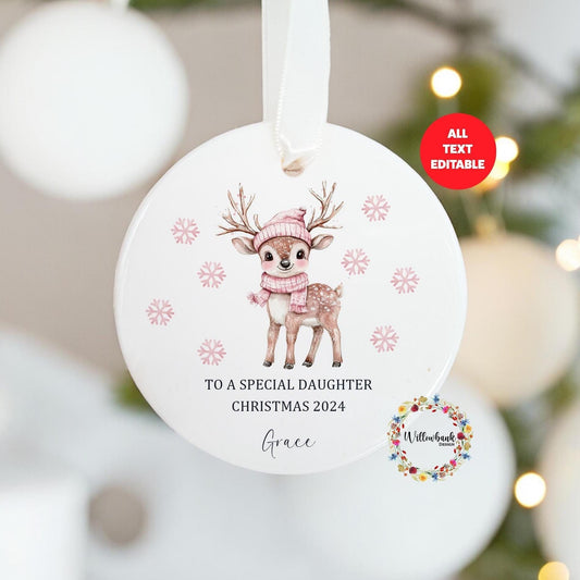 First Christmas Reindeer Tree Decoration