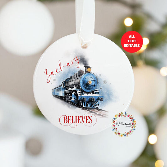 Personalised North Pole Express Christmas Tree Decoration